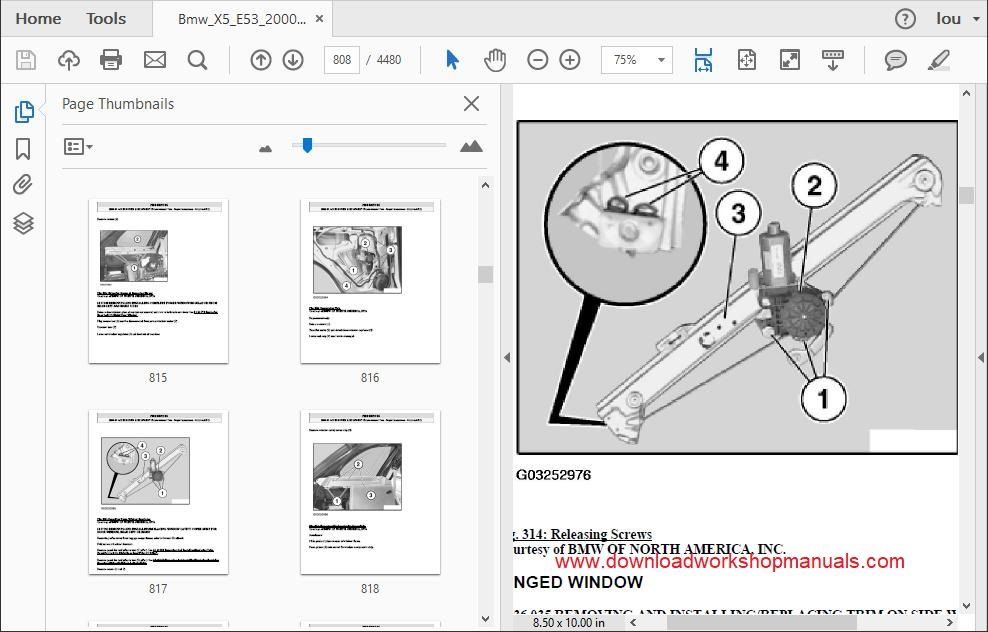 BMW x5 E53 Workshop Manual PDF